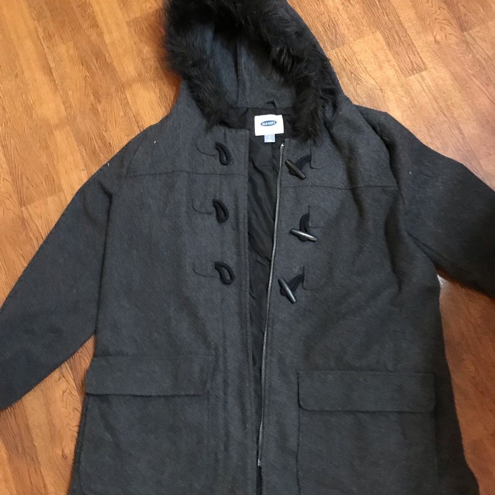 Longer, hoodies grey pea coat.